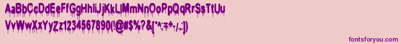 Headinj Font – Purple Fonts on Pink Background