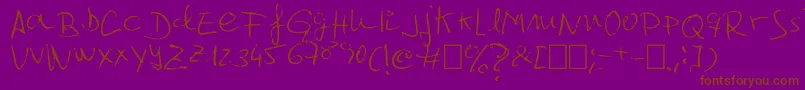 Jcgr61 Font – Brown Fonts on Purple Background