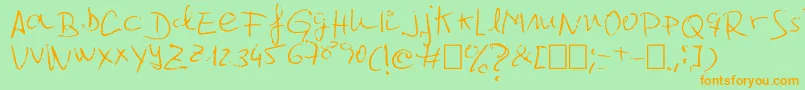 Jcgr61 Font – Orange Fonts on Green Background