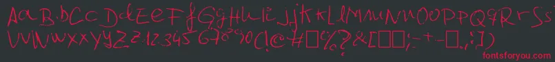 Jcgr61 Font – Red Fonts on Black Background