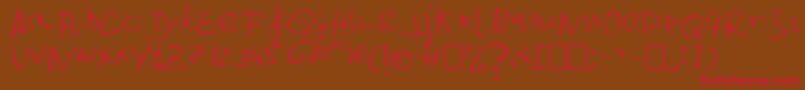 Jcgr61 Font – Red Fonts on Brown Background
