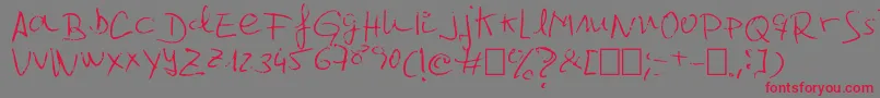 Czcionka Jcgr61 – czerwone czcionki na szarym tle