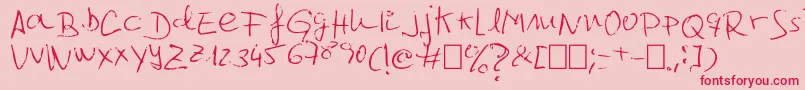 Jcgr61 Font – Red Fonts on Pink Background