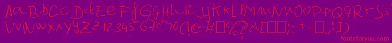 Jcgr61 Font – Red Fonts on Purple Background