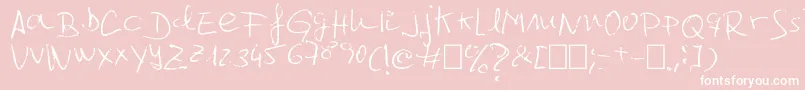フォントJcgr61 – ピンクの背景に白い文字