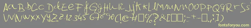 Jcgr61-fontti – keltaiset fontit harmaalla taustalla
