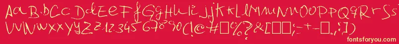 Jcgr61 Font – Yellow Fonts on Red Background