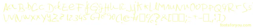 Jcgr61-Schriftart – Gelbe Schriften