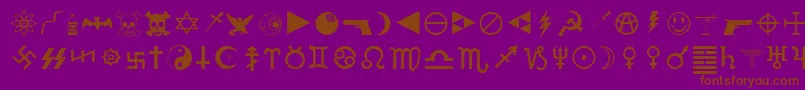 Mortbats Font – Brown Fonts on Purple Background