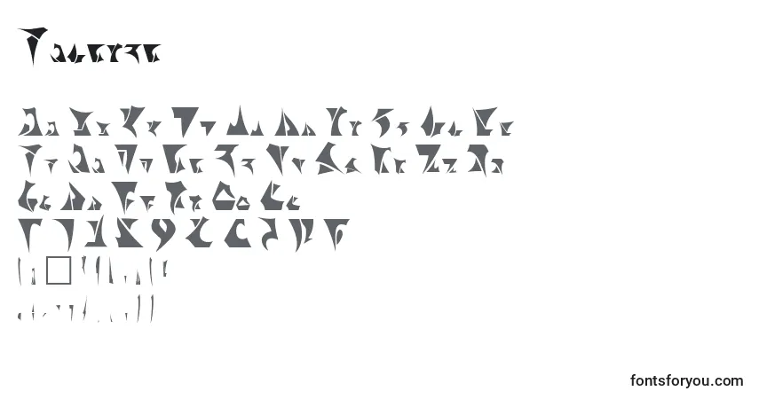 Schriftart Klingon – Alphabet, Zahlen, spezielle Symbole