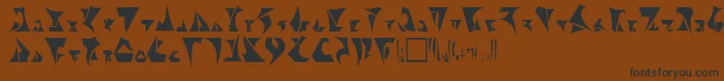 Klingon-Schriftart – Schwarze Schriften auf braunem Hintergrund