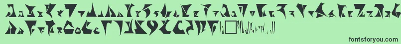 Klingon Font – Black Fonts on Green Background