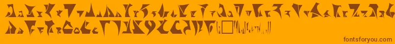 Klingon Font – Brown Fonts on Orange Background