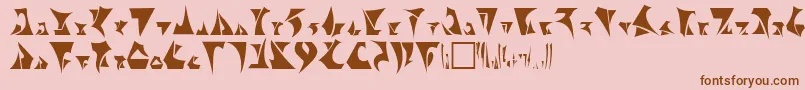 Klingon Font – Brown Fonts on Pink Background