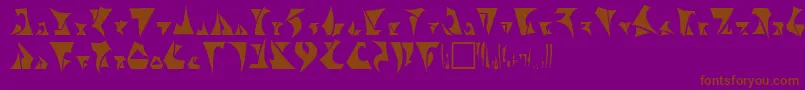 Klingon Font – Brown Fonts on Purple Background