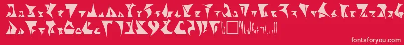 Klingon Font – Pink Fonts on Red Background