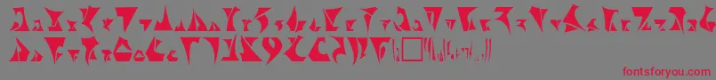 Klingon Font – Red Fonts on Gray Background