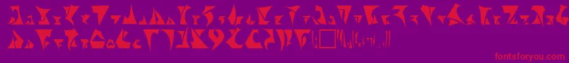 Klingon Font – Red Fonts on Purple Background