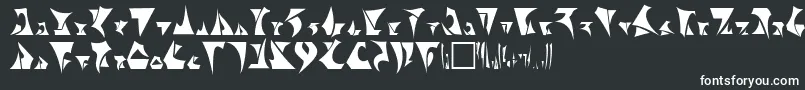 Klingon-Schriftart – Weiße Schriften auf schwarzem Hintergrund
