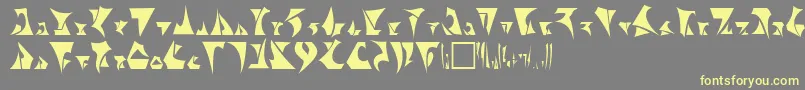 Klingon Font – Yellow Fonts on Gray Background