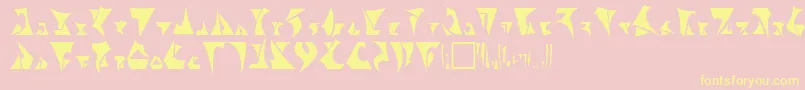 Klingon Font – Yellow Fonts on Pink Background