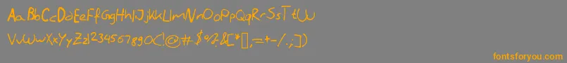 Weitere Informationen zur Literallyhandwriting-Schriftart Literallyhandwriting-Schriftart – Orangefarbene Schriften auf grauem Hintergrund