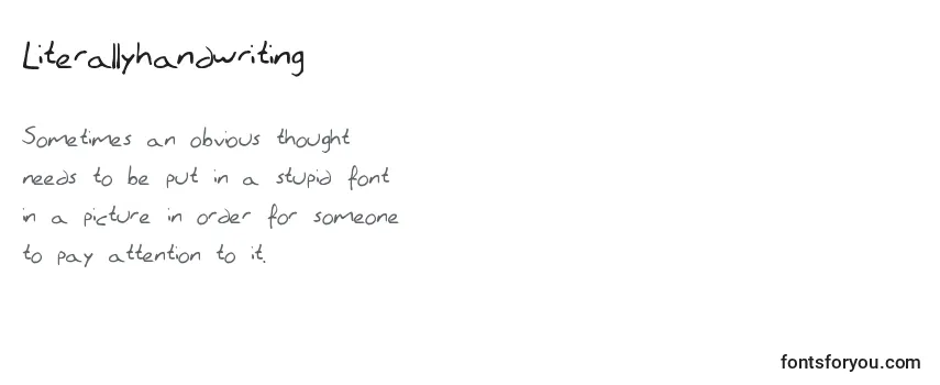 Review of the Literallyhandwriting Font