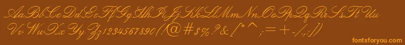 fuente LuciaBt – Fuentes Naranjas Sobre Fondo Marrón