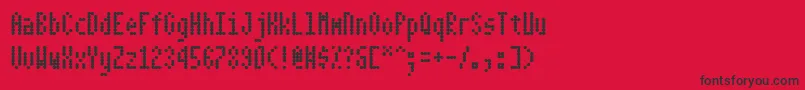 Шрифт Dotimatrix3 – чёрные шрифты на красном фоне
