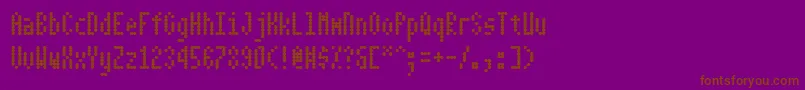 Шрифт Dotimatrix3 – коричневые шрифты на фиолетовом фоне