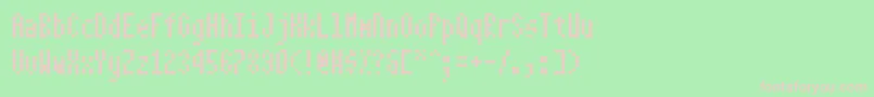 Dotimatrix3 Font – Pink Fonts on Green Background