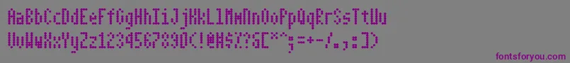 Dotimatrix3 Font – Purple Fonts on Gray Background