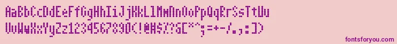 fuente Dotimatrix3 – Fuentes Moradas Sobre Fondo Rosa
