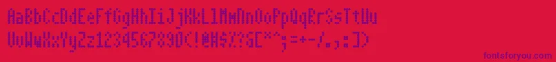 Dotimatrix3 Font – Purple Fonts on Red Background