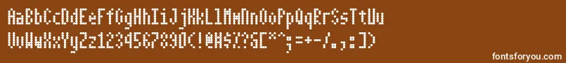 フォントDotimatrix3 – 茶色の背景に白い文字
