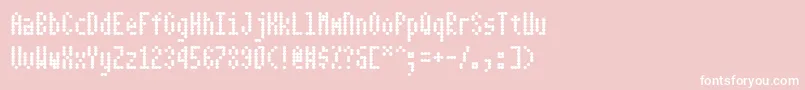 Dotimatrix3 Font – White Fonts on Pink Background