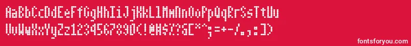 Dotimatrix3 Font – White Fonts on Red Background