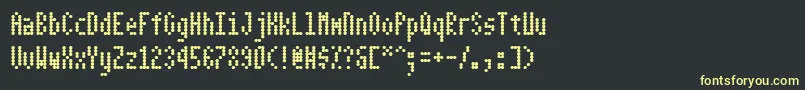 フォントDotimatrix3 – 黒い背景に黄色の文字