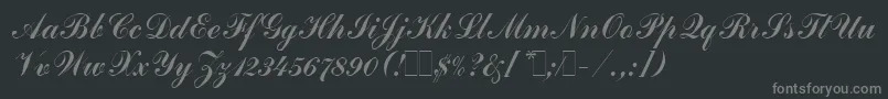 Police CommercialScriptLetPlain.1.0 – polices grises sur fond noir