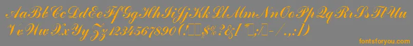 fuente CommercialScriptLetPlain.1.0 – Fuentes Naranjas Sobre Fondo Gris