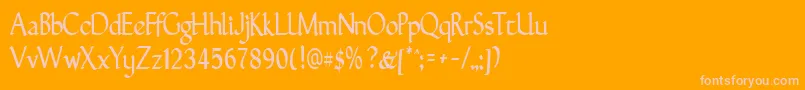 Шрифт GunthernarrowRegular – розовые шрифты на оранжевом фоне