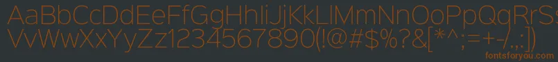 Sinkinsans200xlight Font – Brown Fonts on Black Background