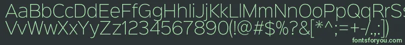 Sinkinsans200xlight Font – Green Fonts on Black Background