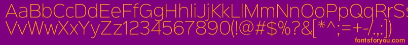 Sinkinsans200xlight Font – Orange Fonts on Purple Background