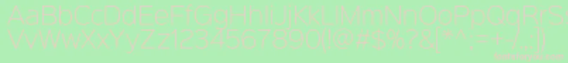 Sinkinsans200xlight Font – Pink Fonts on Green Background