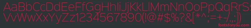 Sinkinsans200xlight Font – Red Fonts on Black Background