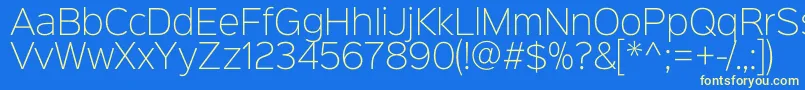 Sinkinsans200xlight Font – Yellow Fonts on Blue Background