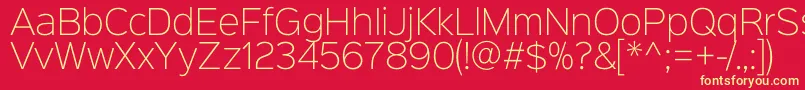 Sinkinsans200xlight Font – Yellow Fonts on Red Background