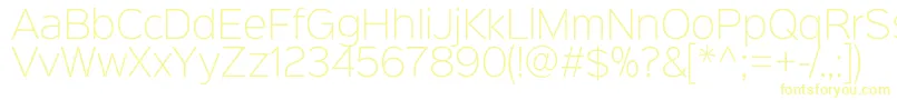 Шрифт Sinkinsans200xlight – жёлтые шрифты