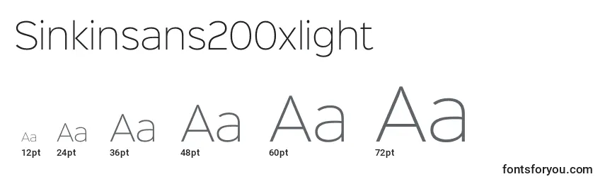 Sinkinsans200xlight Font Sizes